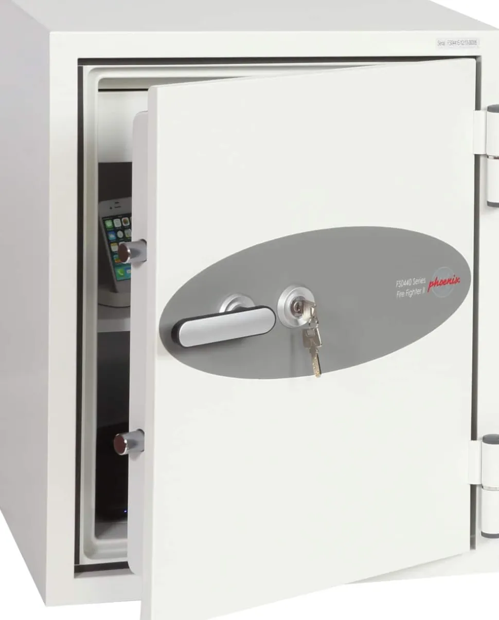Phoenix Brandkluis met Sleutel Slot FS0441K 63L 640 x 500 x 500 mm Wit