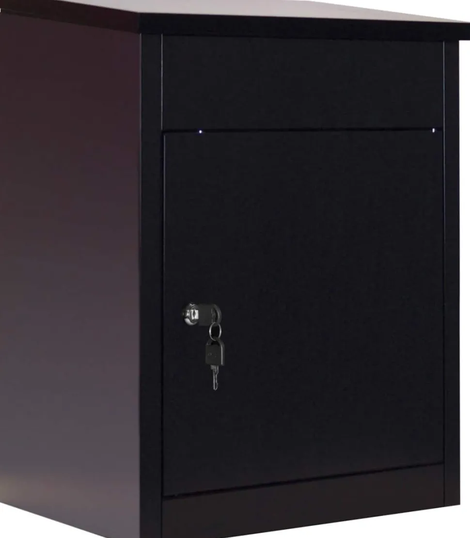 Phoenix Brievenbus PB0581BK Sleutelslot Zwart 440 x 350 x 580 mm