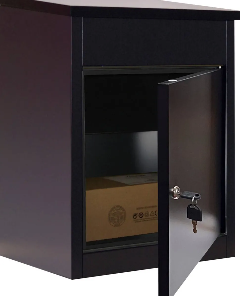 Phoenix Brievenbus PB0581BK Sleutelslot Zwart 440 x 350 x 580 mm