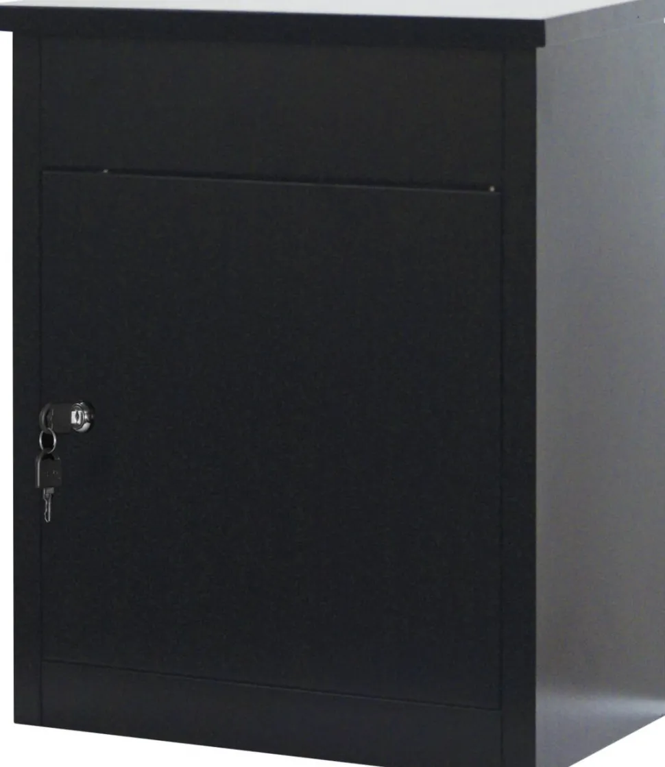 Phoenix Brievenbus PB0581BK Sleutelslot Zwart 440 x 350 x 580 mm