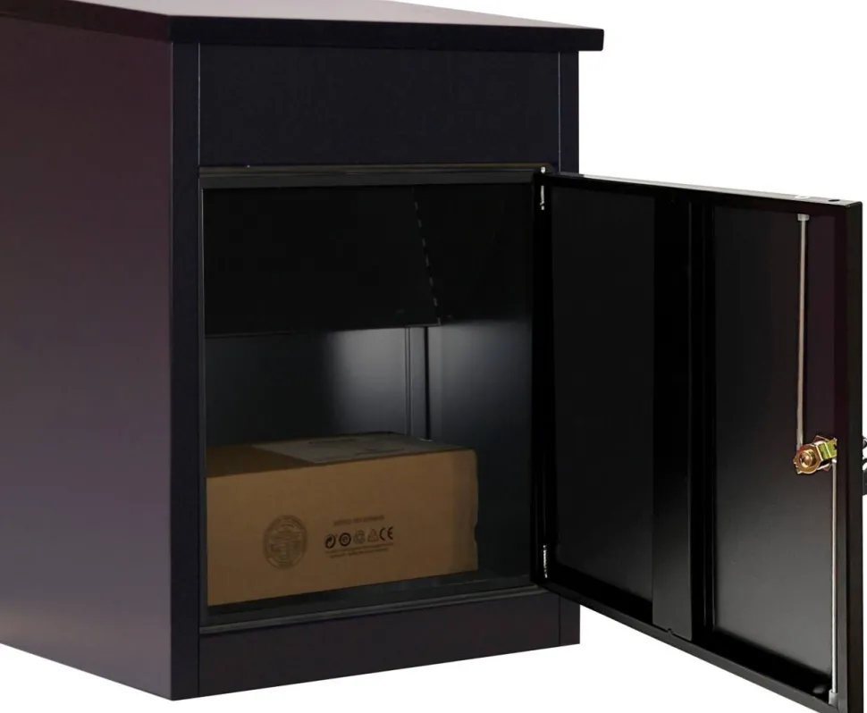 Phoenix Brievenbus PB0581BK Sleutelslot Zwart 440 x 350 x 580 mm