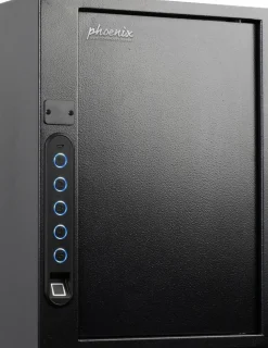 Phoenix Fingerprint Sleutelkluis 60 Haken Vingerafdrukslot KS0021F Zwart 4,5 L