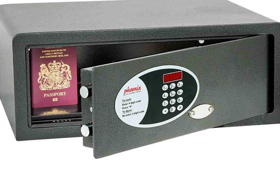 Phoenix Hotel Veiligheidskluis met Elektronisch Slot Dione SS0311E 200 X 520 x 406 mm Grafiet