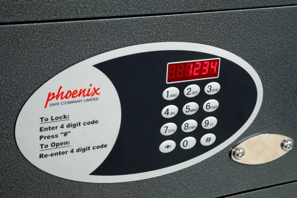 Phoenix Hotel Veiligheidskluis met Elektronisch Slot Dione SS0311E 200 X 520 x 406 mm Grafiet