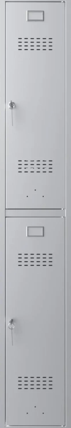 Phoenix Personal Lockers Staal Garderobekast 2 Deurs Sleutelslot 300 x 500 x 1,830 mm Grijs