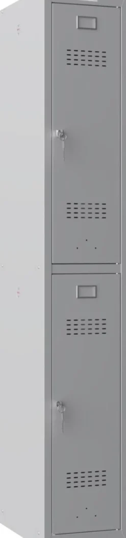 Phoenix Personal Lockers Staal Garderobekast 2 Deurs Sleutelslot 300 x 500 x 1,830 mm Grijs