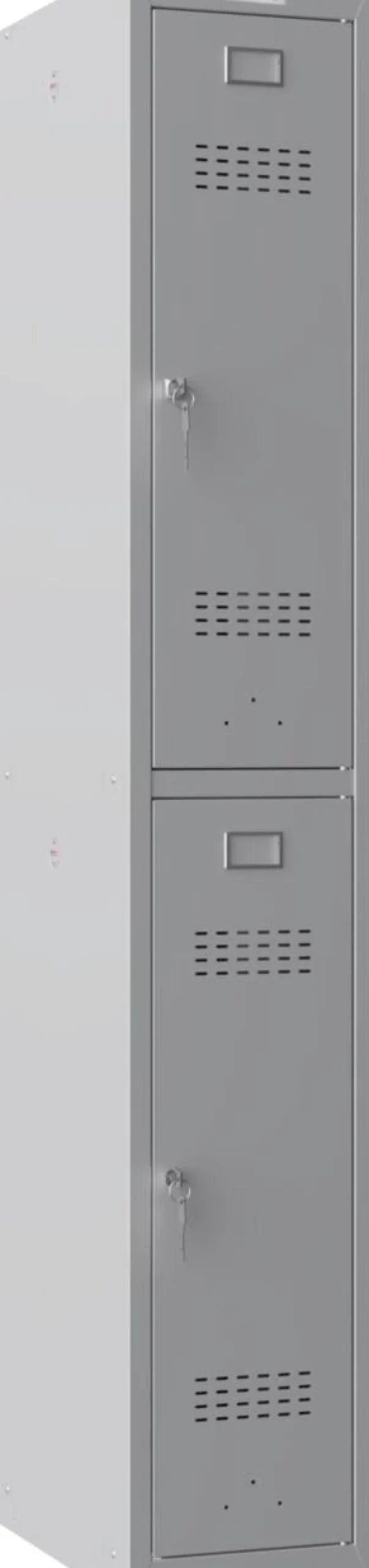 Phoenix Personal Lockers Staal Garderobekast 2 Deurs Sleutelslot 300 x 500 x 1,830 mm Grijs