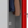 Phoenix Personal Lockers Staal Garderobekast 1 Deurs Sleutelslot 300 x 500 x 1,830 mm Grijs, Rood