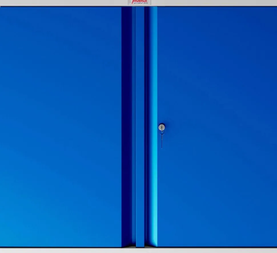 Phoenix SC Kast Staal 1 Plank Afsluitbaar 1.000 x 500 x 1.000 mm Blauw, grijs