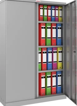 Phoenix SCL Series Draaideurkast Staal 3 Planken Afsluitbaar 915 x 370 x 1.400 mm Grijs