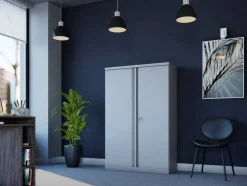 Phoenix SCL Series Draaideurkast Staal 3 Planken Afsluitbaar 915 x 370 x 1.400 mm Grijs