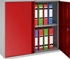 Phoenix SCL Series Draaideurkast Staal 1 Plank Afsluitbaar 915 x 370 x 830 mm Grijs, rood