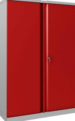 Phoenix SCL Series Draaideurkast Staal 3 Planken Afsluitbaar 915 x 370 x 1.400 mm Grijs, rood