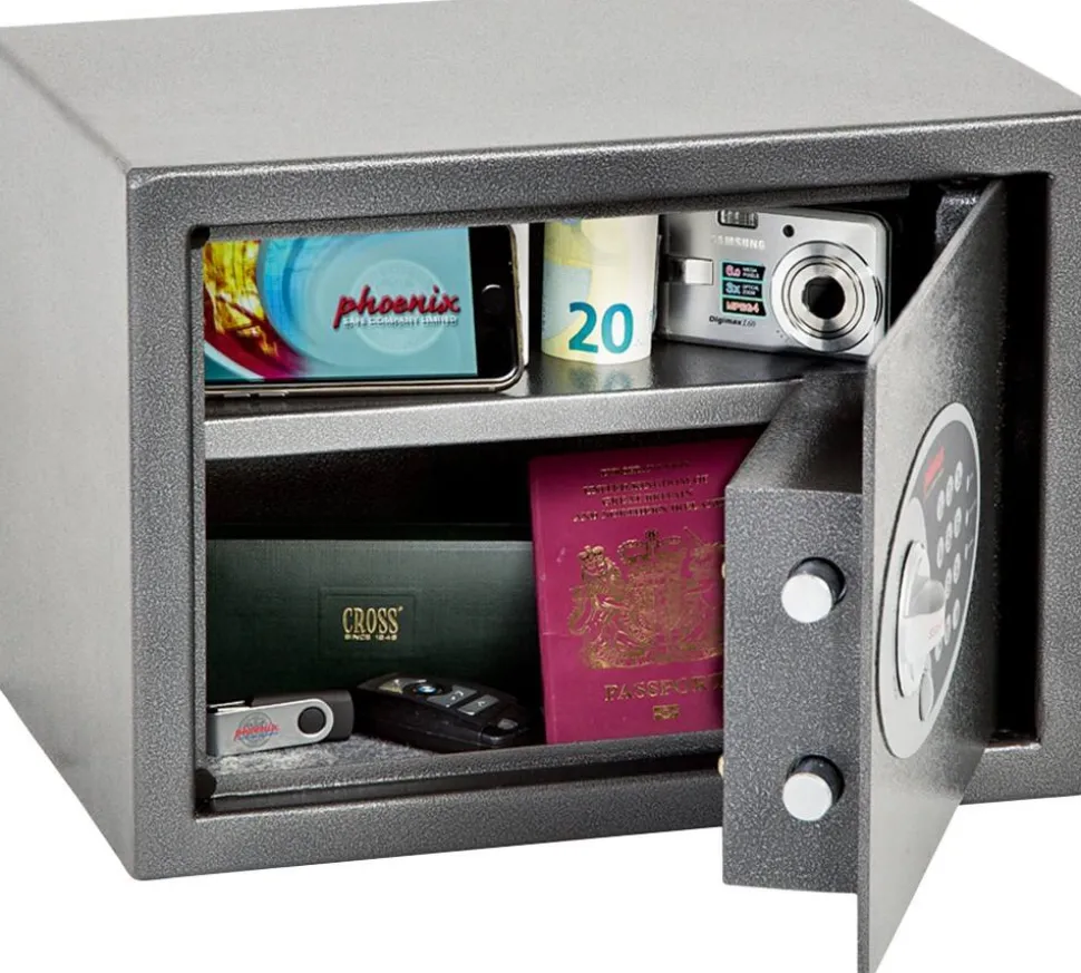 Phoenix Vela Home Veiligheidskluis Elektronisch slot 17 L SS0802E Zilver