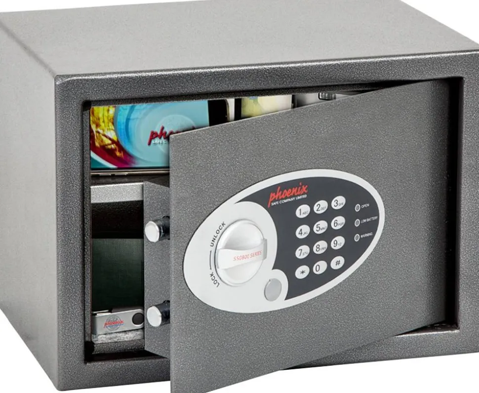 Phoenix Vela Home Veiligheidskluis Elektronisch slot 17 L SS0802E Zilver