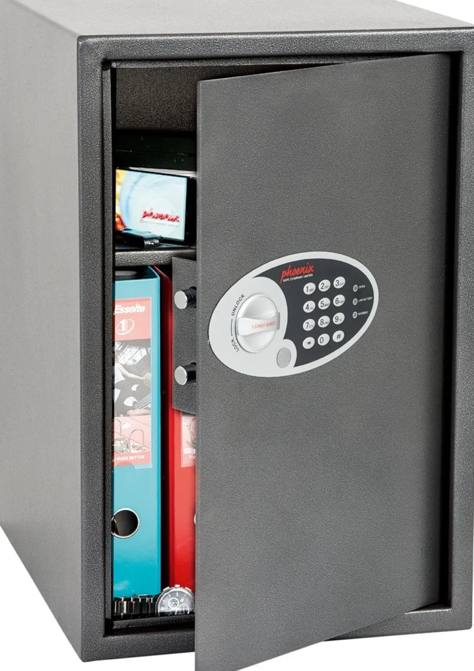 Phoenix Vela Veiligheidskluis Elektronisch slot 88 L SS0805E Grafiet, grijs