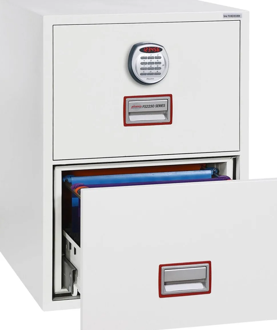 Phoenix World Class Vertical Fire File Archiefkast Elektronisch slot 49 L FS2252E Wit
