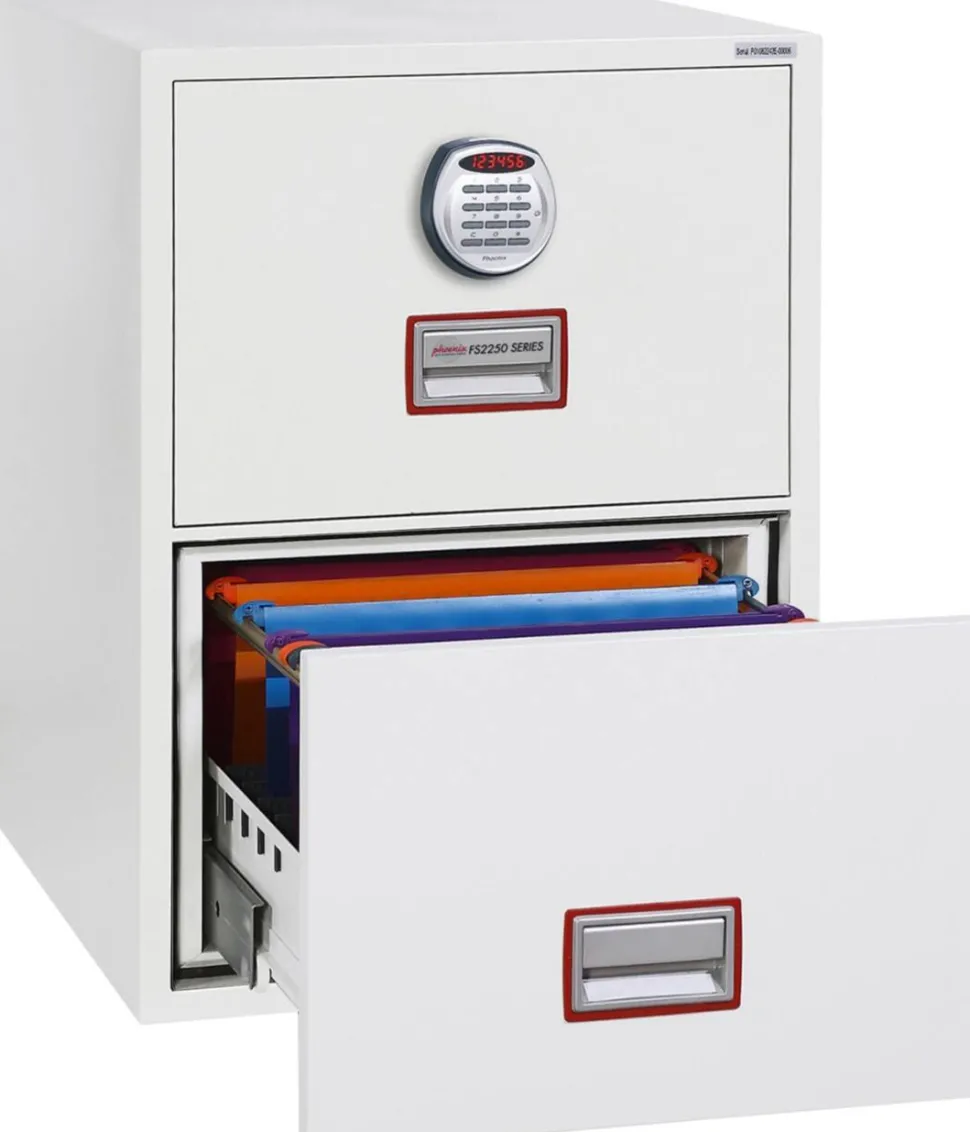 Phoenix World Class Vertical Fire File Archiefkast Elektronisch slot 49 L FS2252E Wit