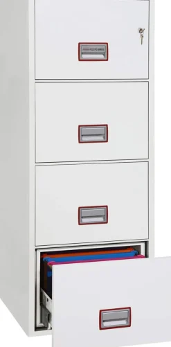 Phoenix World Class Vertical Fire File Archiefkast Sleutel 51 FS2274K Wit