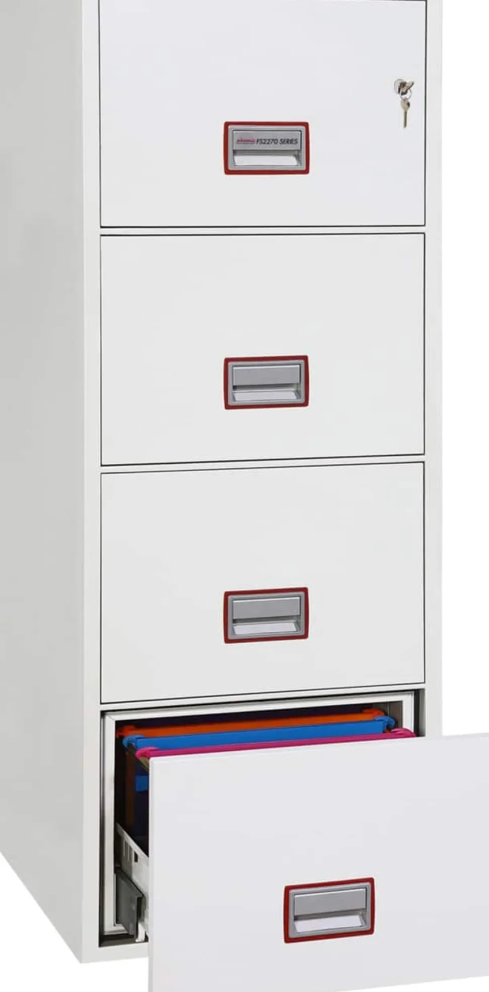Phoenix World Class Vertical Fire File Archiefkast Sleutel 51 FS2274K Wit