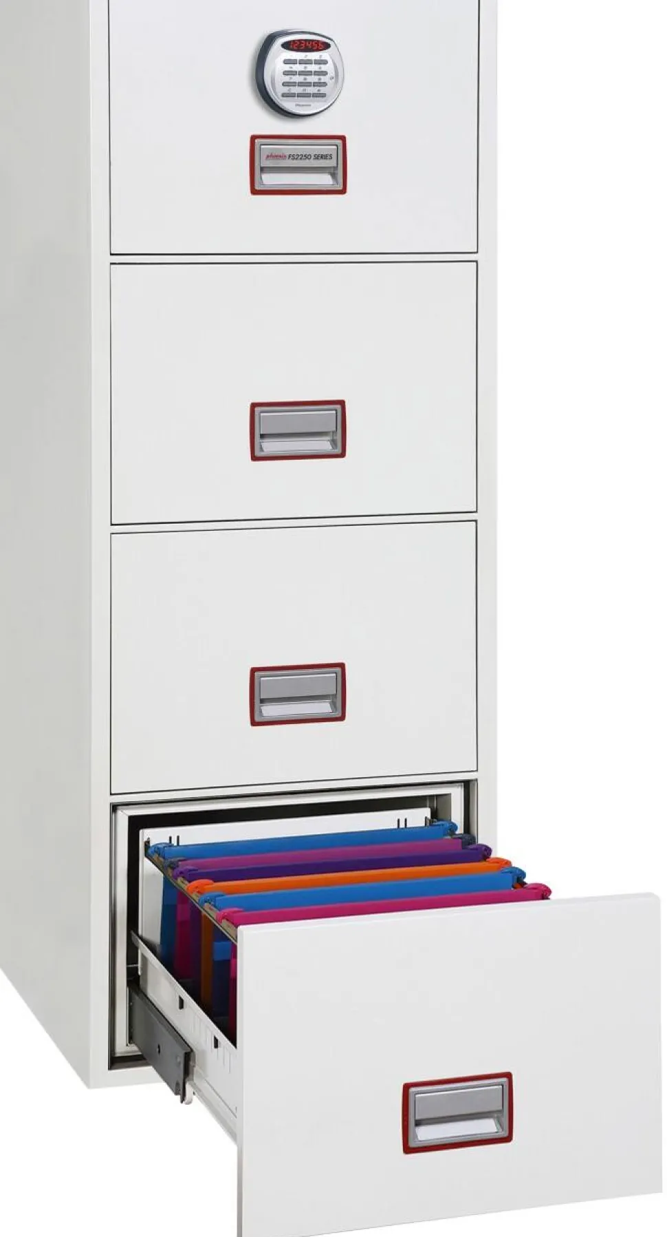 Phoenix World Class Vertical Fire File Archiefkast Elektronisch slot 49 L FS2254E Wit