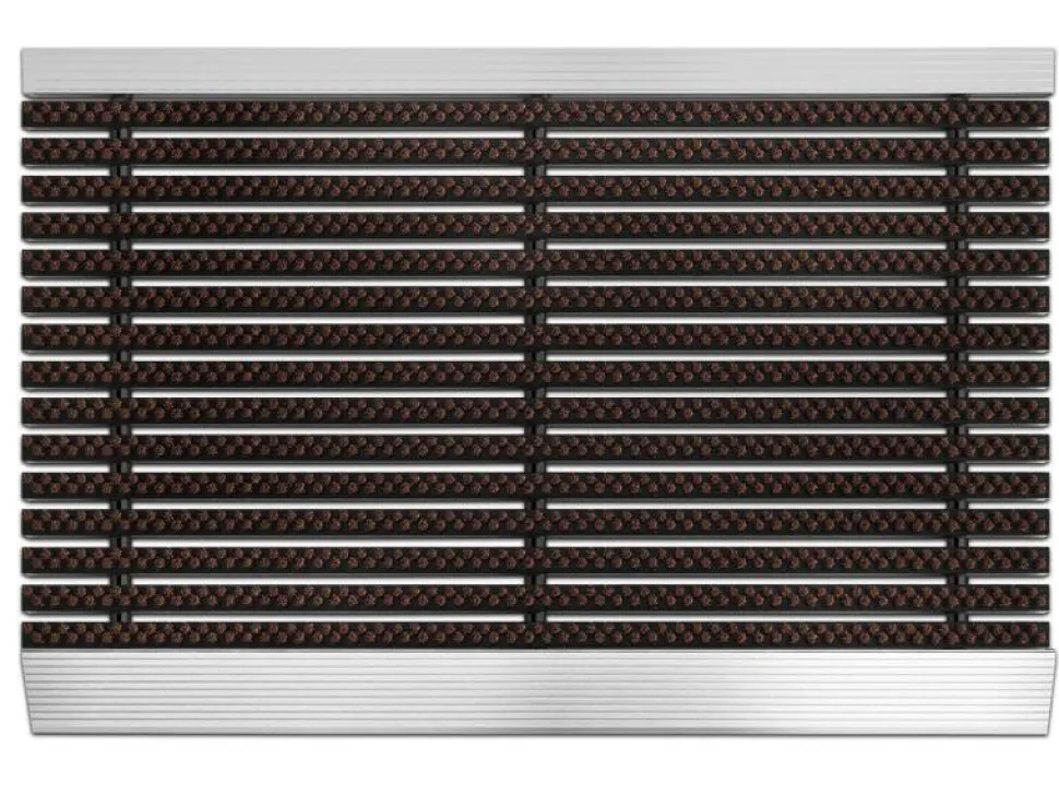 PROFESSIONAL LINE Entreemat Profi Brush Aluminium, nylon Bruin 600 x 400 mm