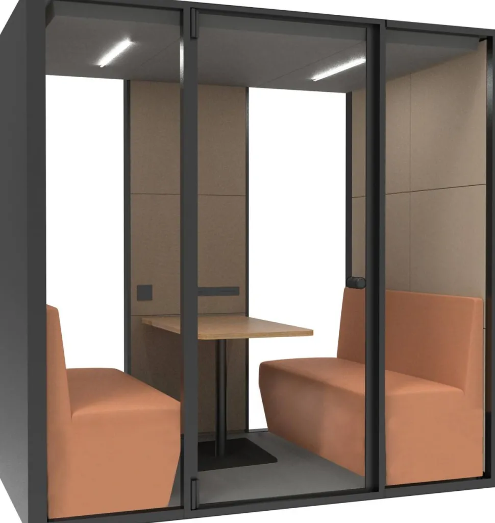 Schaffenburg Akoestische kantoorcabine SOS-2.0-SPR-POD-L-ZW Zwart