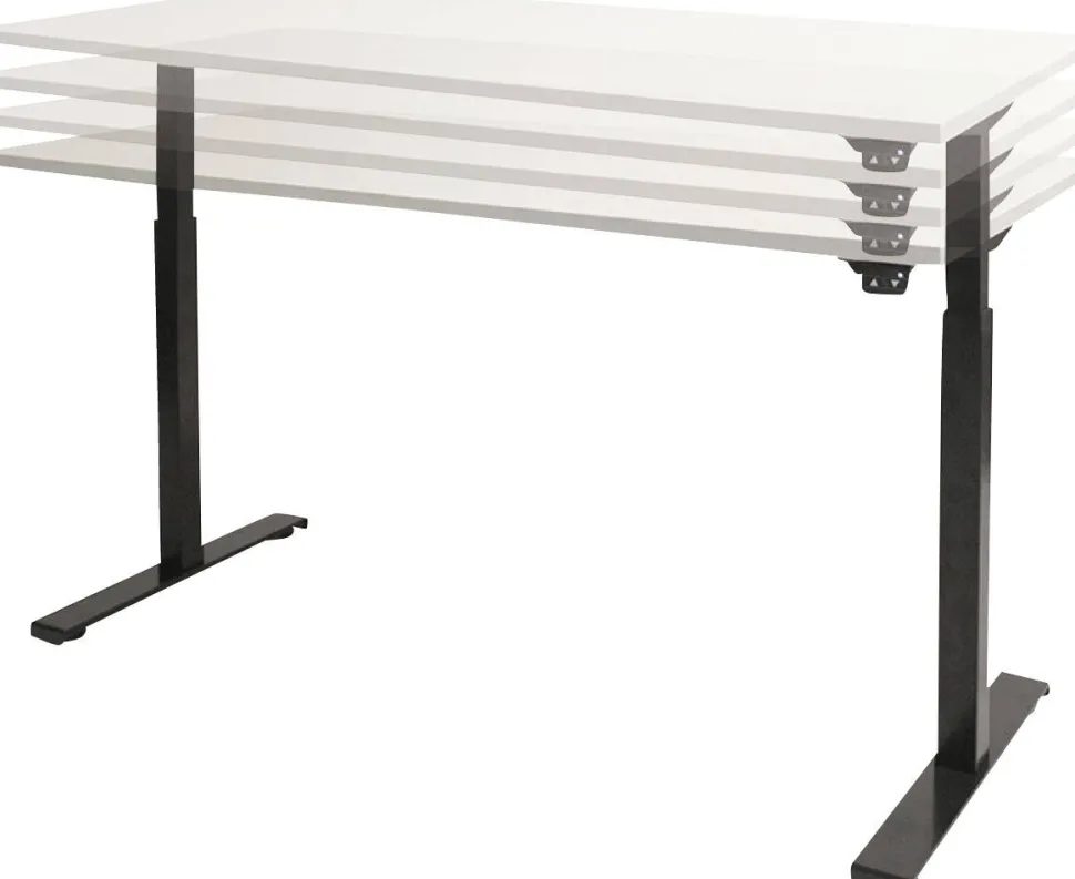 Schaffenburg Dextro Basic Zit-sta-bureau Rechthoekig Eiken T-Voet 1.600 (B) x 800 (D) x 705 (H) mm Melamine