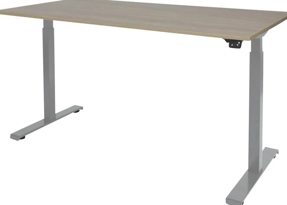 Schaffenburg Dextro Basic Zit-sta-bureau Rechthoekig Eiken T-Voet 1.600 (B) x 800 (D) x 705 (H) mm Melamine