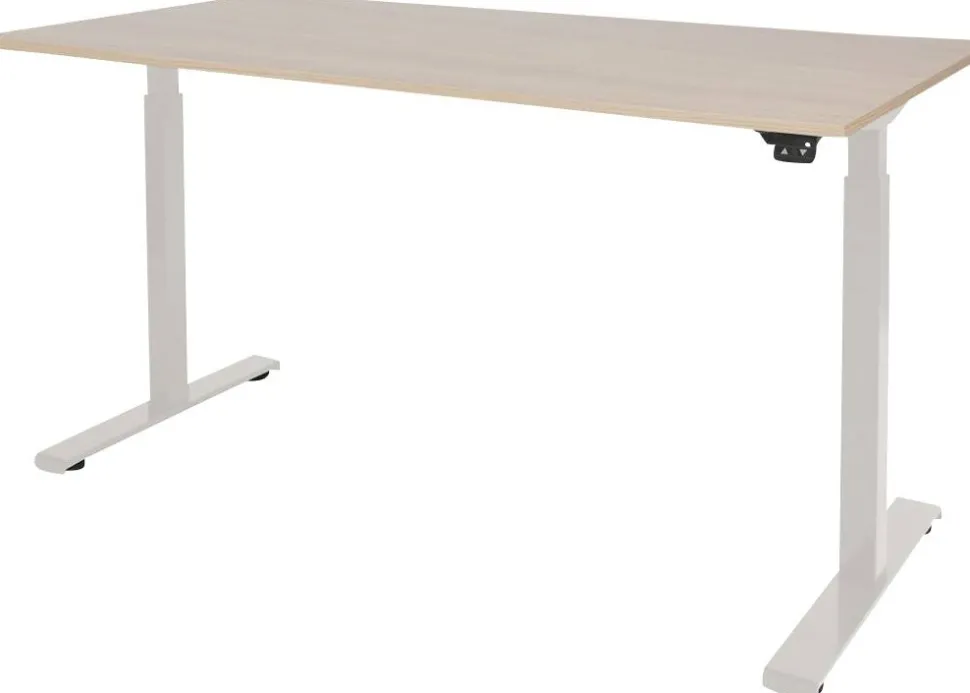 Schaffenburg Dextro Basic Zit-sta-bureau Rechthoekig Eiken T-Voet 1.800 (B) x 800 (D) x 705 (H) mm Melamine