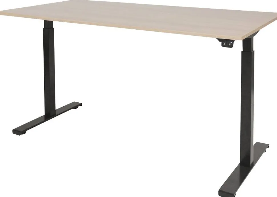 Schaffenburg Dextro Basic Zit-sta-bureau Rechthoekig Eiken T-Voet 1.600 (B) x 800 (D) x 705 (H) mm Melamine