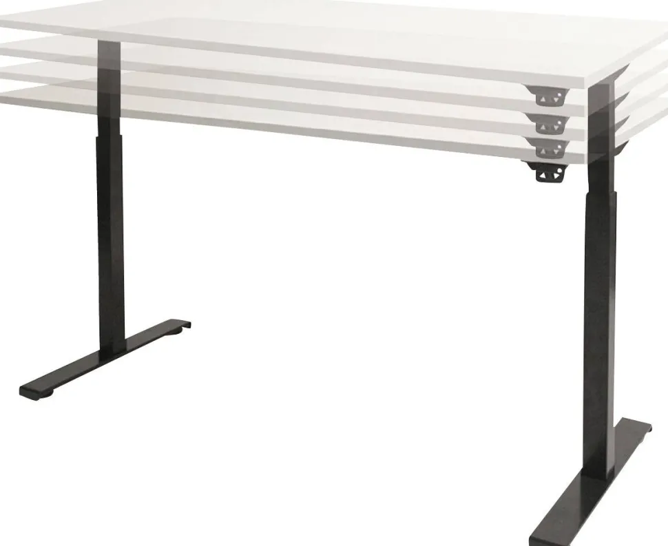 Schaffenburg Dextro Basic Zit-sta-bureau Rechthoekig T-Voet 1.200 (B) x 800 (D) x 705 (H) mm Melamine