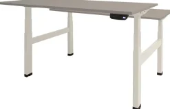 Schaffenburg Dextro Plus Duo Zit-sta-bureau Rechthoekig H-Frame 1.400 (B) x 800 (D) x 645 (H) mm Melamine