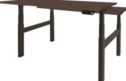Schaffenburg Dextro Plus Duo Zit-sta-bureau Rechthoekig Eiken H-Frame 1.600 (B) x 800 (D) x 645 (H) mm Melamine