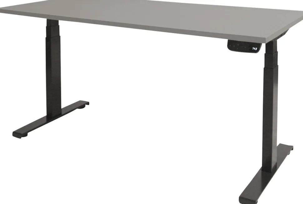 Schaffenburg Dextro Plus Zit-sta-bureau Rechthoekig T-Voet 1.600 (B) x 800 (D) x 645 (H) mm Melamine