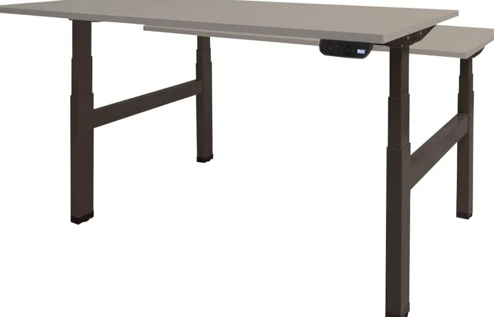 Schaffenburg Dextro Plus Duo Zit-sta-bureau Rechthoekig H-Frame 1.400 (B) x 800 (D) x 645 (H) mm Melamine