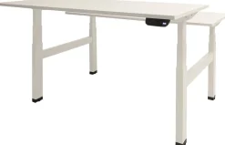 Schaffenburg Dextro Plus Duo Zit-sta-bureau Rechthoekig H-Frame 1.600 (B) x 800 (D) x 645 (H) mm Melamine