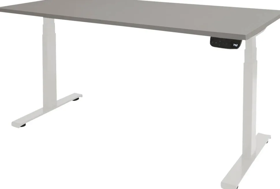 Schaffenburg Dextro Plus Zit-sta-bureau Rechthoekig T-Voet 1.600 (B) x 800 (D) x 645 (H) mm Melamine