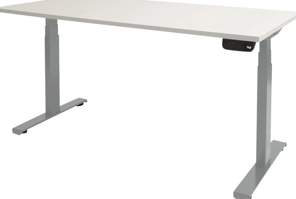Schaffenburg Dextro Plus Zit-sta-bureau Rechthoekig T-Voet 1.600 (B) x 800 (D) x 645 (H) mm Melamine