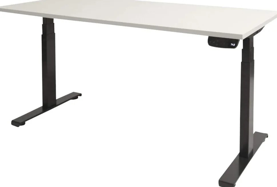 Schaffenburg Dextro Plus Zit-sta-bureau Rechthoekig T-Voet 1.400 (B) x 800 (D) x 645 (H) mm Melamine