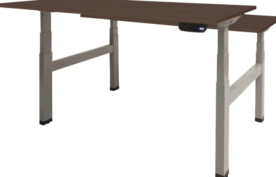 Schaffenburg Dextro Plus Duo Zit-sta-bureau Rechthoekig Eiken H-Frame 1.800 (B) x 800 (D) x 645 (H) mm Melamine