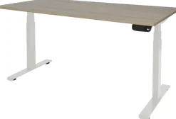 Schaffenburg Dextro Plus Zit-sta-bureau Rechthoekig Eiken T-Voet 1.800 (B) x 900 (D) x 645 (H) mm Melamine