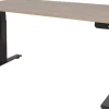 Schaffenburg Dextro Plus Zit-sta-bureau Rechthoekig Kersen T-Voet 1.800 (B) x 800 (D) x 645 (H) mm Melamine