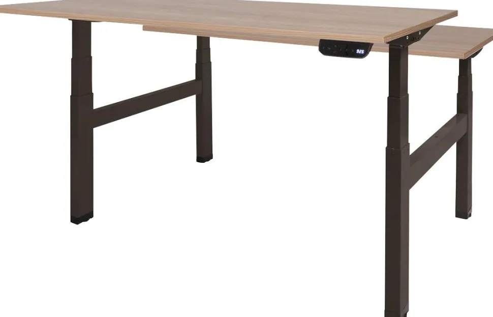 Schaffenburg Dextro Plus Zit-sta-bureau Rechthoekig Kersen T-Voet 1.800 (B) x 800 (D) x 645 (H) mm Melamine