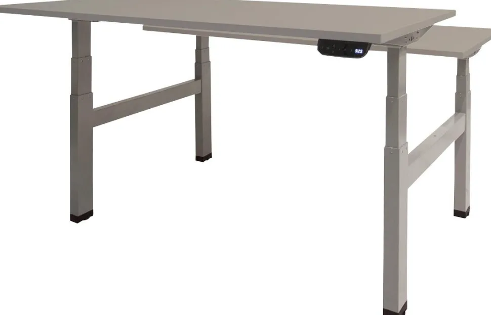 Schaffenburg Dextro Plus Duo Zit-sta-bureau Rechthoekig H-Frame 1.800 (B) x 800 (D) x 645 (H) mm Melamine