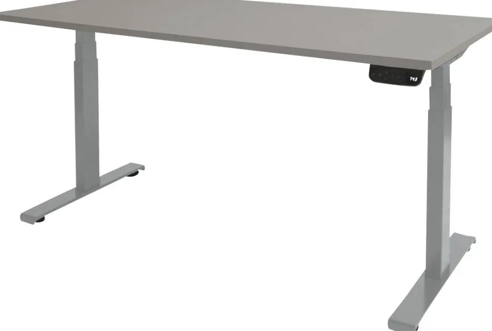 Schaffenburg Dextro Plus Zit-sta-bureau Rechthoekig T-Voet 1.200 (B) x 800 (D) x 645 (H) mm Melamine