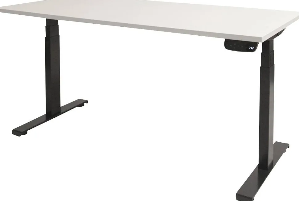 Schaffenburg Dextro Plus Zit-sta-bureau Rechthoekig T-Voet 1.800 (B) x 800 (D) x 645 (H) mm Melamine
