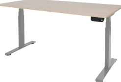 Schaffenburg Dextro Plus Zit-sta-bureau Rechthoekig Eiken T-Voet 1.400 (B) x 800 (D) x 645 (H) mm Melamine