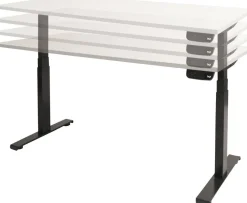 Schaffenburg Dextro Plus Zit-sta-bureau Rechthoekig Eiken T-Voet 1.800 (B) x 800 (D) x 645 (H) mm Melamine