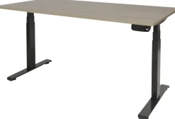 Schaffenburg Dextro Plus Zit-sta-bureau Rechthoekig Eiken T-Voet 1.600 (B) x 800 (D) x 645 (H) mm Melamine